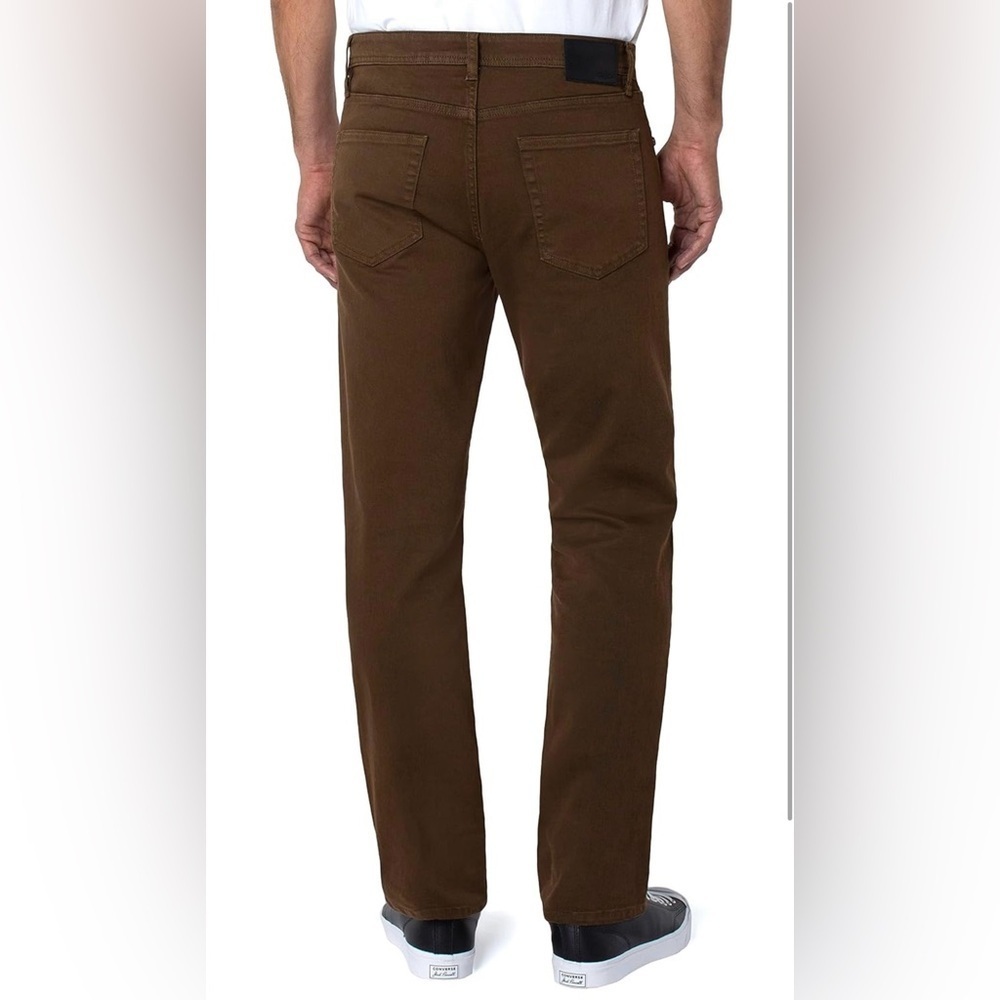 Liverpool Regent Relaxed Straight Colored Denim in Tobacco - Picture 2 of 7